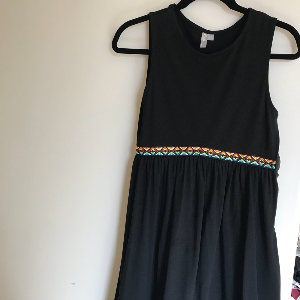 Maternity black dress with trim from ASOS